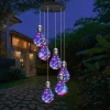 Sale OBOSOE Bulb Solar Festival Vindklockor, Färgförändring Vindklockor Utomhus Inomhusdekoration, Led Ljus för Balkong, Sovrum, Party, Gård, Fönster, Vinddekoration