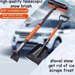 Outlet OBOSOE 5-i-1 Bil Snöskyffel, Snöborste & Iskrapa – Multifunktionell Snöborttagare för Bil, Justerbar Längd Snöborttagning