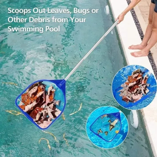 Best OBOSOE Poolhåv/Poolskummarhåv/Håv med Teleskopisk Stålstång - 160 cm Utdragbar Lövskummar för Pool & Spa | Till Under- & Uppbyggd Pool, Damm & Bastu | CDON Pool- & Spatillbehör