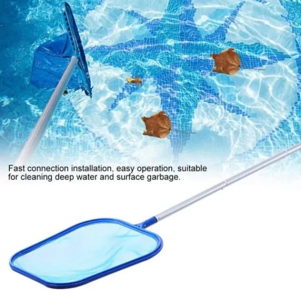 New OBOSOE Poolrengöringsnät 160 cm med 5-delad Teleskopstång – Lövräfsa för Dammar och Spa Pool- & Spatillbehör