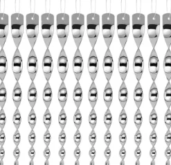 Best OBOSOE Spiralformad reflekterande fågelskrämma 12-pack Silver 30 cm Vinddekoration
