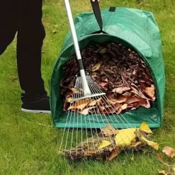 Discount OBOSOE trädgård avfall påse med handtag, bladpåsar, gräsmatta skärning, vikbara robusta trädgård avfall påsar för gräs, blad, häck blad Trädgårdskorgar