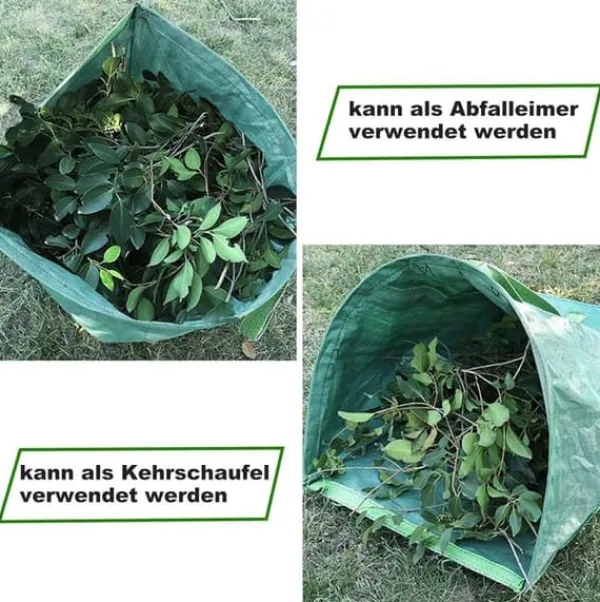 Discount OBOSOE trädgård avfall påse med handtag, bladpåsar, gräsmatta skärning, vikbara robusta trädgård avfall påsar för gräs, blad, häck blad Trädgårdskorgar