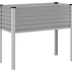vidaXL Odlingslåda grå 100x45x90 cm stål