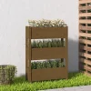 Clearance Odlingslåda honungsbrun 77x25x104,5 cm massiv furu Planteringsbänkar