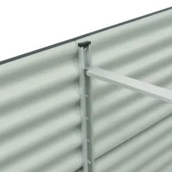 Online Odlingslåda i galvaniserat stål - Perfekt för trädgård och balkong | Färg: Grå | Storlek: 320x80x81 cm Krukor & Växtbehållare