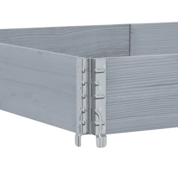 Discount Odlingslåda i massiv furu - Staplingsbar och vikbar design | Färg: Grå | Storlek: 150x100 cm Planteringsbänkar