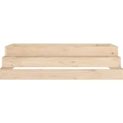 New Odlingslåda i massiv furu - Planteringslåda med 3 djup | Storlek: 110x110x27 cm Planteringsbänkar