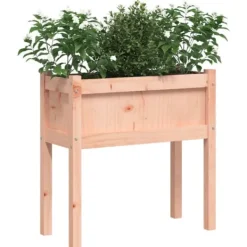 Odlingslåda med ben i Douglas - Planteringslåda | Storlek: 70x31x70 cm | Färg: Träbeige