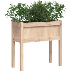 vidaXL Odlingslåda med ben 70x31x70 cm massiv furu