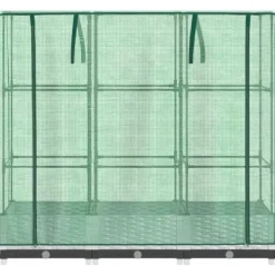 Outlet Odlingslåda med växthusöverdrag rottinglook 120x40x123 cm Växthus