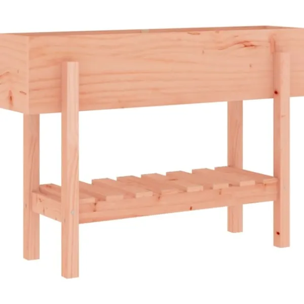 Best Odlingslåda på ben 101x30x69 cm massivt douglasträ Planteringsbänkar