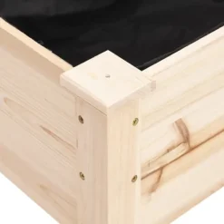 Online Odlingslåda på hjul med foder 71x37x80 cm massivt granträ Planteringsbänkar