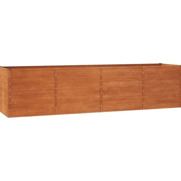 Hot Odlingslåda rostig 320x80x77 cm rosttrögt stål Planteringsbänkar