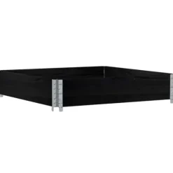Outlet Odlingslåda svart 100x100 cm massiv furu Planteringsbänkar