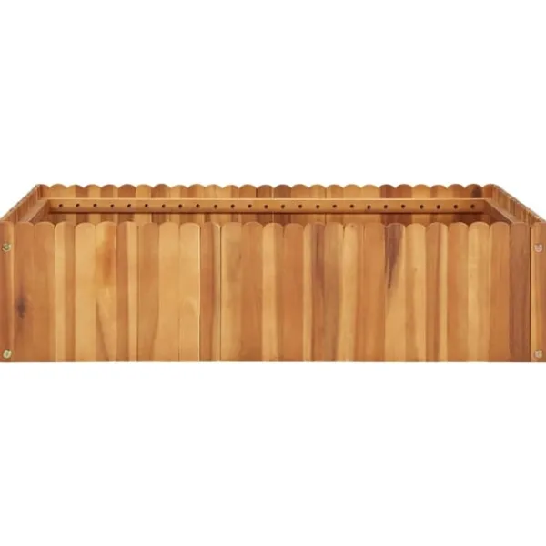 Hot Odlingslåda upphöjd 100x100x25 cm massivt akaciaträ Planteringsbänkar