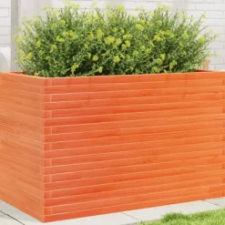 Discount Odlingslåda vaxbrun 110x60x68,5 cm massiv furu Planteringsbänkar