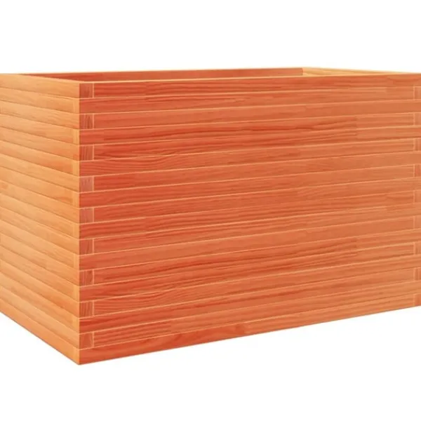 Discount Odlingslåda vaxbrun 110x60x68,5 cm massiv furu Planteringsbänkar