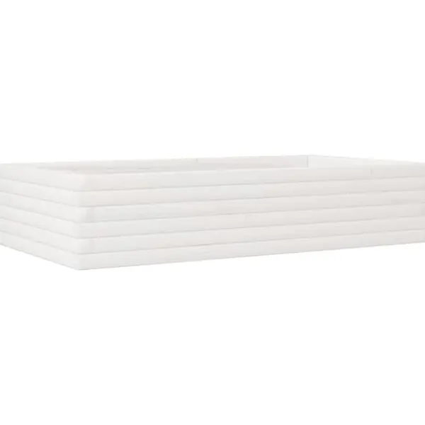 vidaXL Odlingslåda vit 110x60x23 cm massiv furu