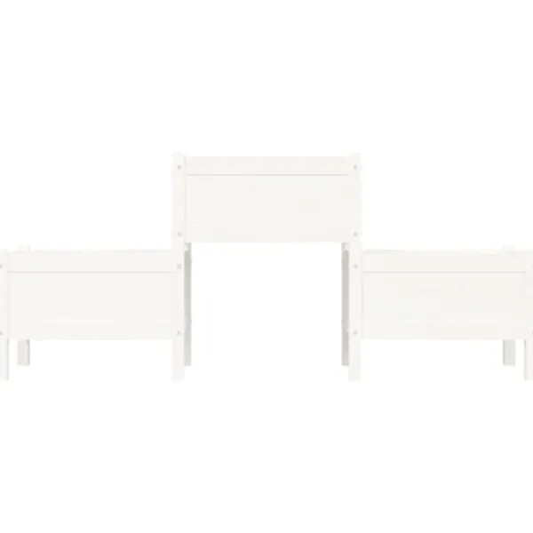 Outlet Odlingslåda Vit 178,5x44x75 cm massiv furu Planteringsbänkar
