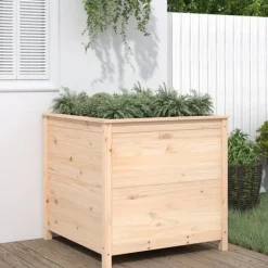 Best Odlingslåda 82,5x82,5x78 cm massiv furu Planteringsbänkar