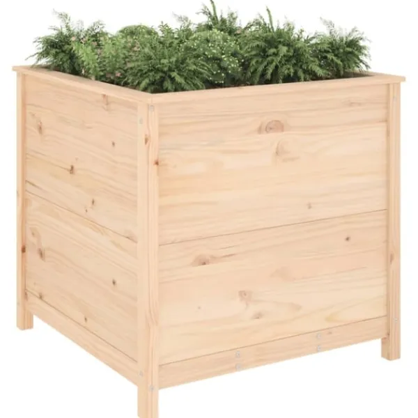Best Odlingslåda 82,5x82,5x78 cm massiv furu Planteringsbänkar