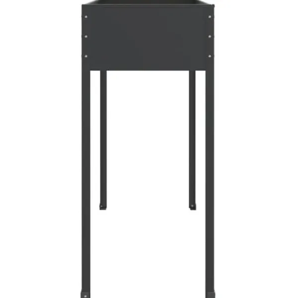 Outlet Odlingslådor 2 st - Galvaniserat stål, höga ben | Färg: Antracit | Storlek: 120x50x80 cm Planteringsbänkar