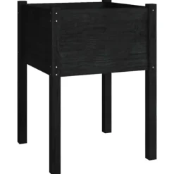 vidaXL Odlingslådor 2 st svart 50x50x70 cm massiv furu