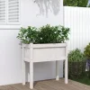 Sale Odlingslådor med ben vit 70x31x70 cm massiv furu Planteringsbänkar