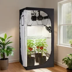 Odlingstält - Inomhus Växttält Kit - 100 x 100 x 200 cm - Fullspektrum LED-växtljus - Ventilationssystem - 600D Högreflekterande Mylar