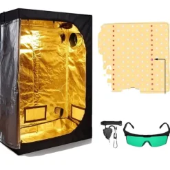 New Odlingstält, Fullspektrum LED, Energisystem med hög effektivitet,150x150x200cm kit, Kit E Kit För Växt- & Örtplantering