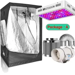 Odlingstält, Fullspektrum LED, Energisystem med hög effektivitet,Kit A-a, 80x80x160cm kit