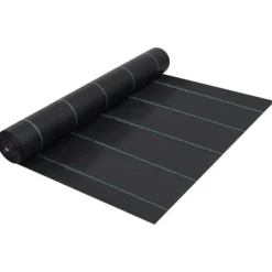 vidaXL Ogräsmatta svart 1x50 m PP