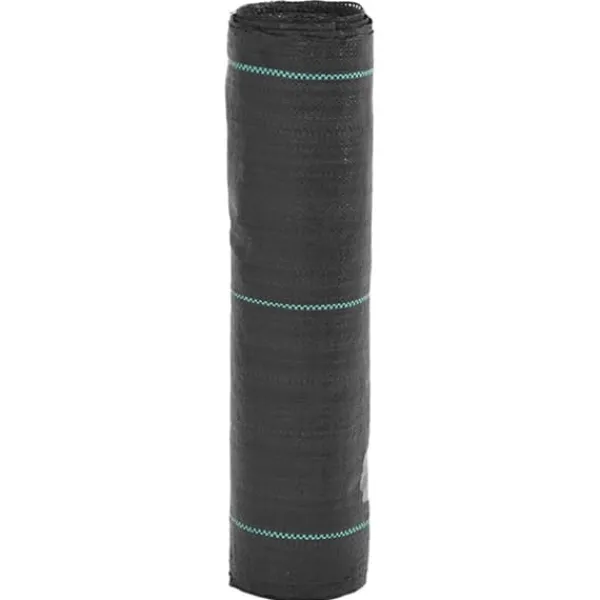 vidaXL Ogräsmatta svart 0,5x150 m PP