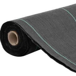 vidaXL Ogräsmembran svart 0,5x50 m PP