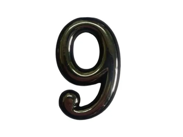Okko Plastic Door Number 50 Mm Crome P.D