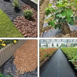 Hot Orchard ogräsrensningsduk gräsmatta jordduk växthus trädgårdsarbete jordduk 10m x 2m ogräsduksduk jordskyddsfilm Markduk & Fiberduk