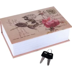 Ordbok Bok Hemlig Kassaskåp Säkerhetsbox Pengar Kontanter Smycken Låsskåp (Rose Diary Typ) Kassaskåp