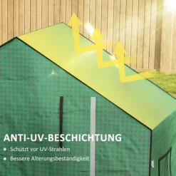 Outsunny Ersatzfolie PE-Folie Ersatzschutz mit UV-Schutz, Rolltür, Seitenfenster, Gewächshausfolie für Gewächshaus, Tomatenhaus, Grün, Kunststoff, 140 | CDON