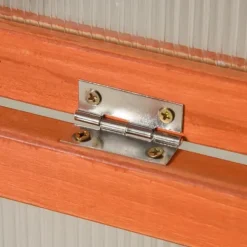 Outsunny Mini växthus med lock, orange, Tannenholz/Polykarbonat, 90x46x40cm