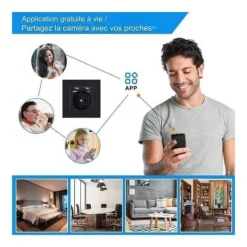 Outlet 1080P Wifi spionkamera nätuttag 2 USB-portar 5V 2A Falska Övervakningskameror