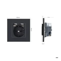 Outlet 1080P Wifi spionkamera nätuttag 2 USB-portar 5V 2A Falska Övervakningskameror
