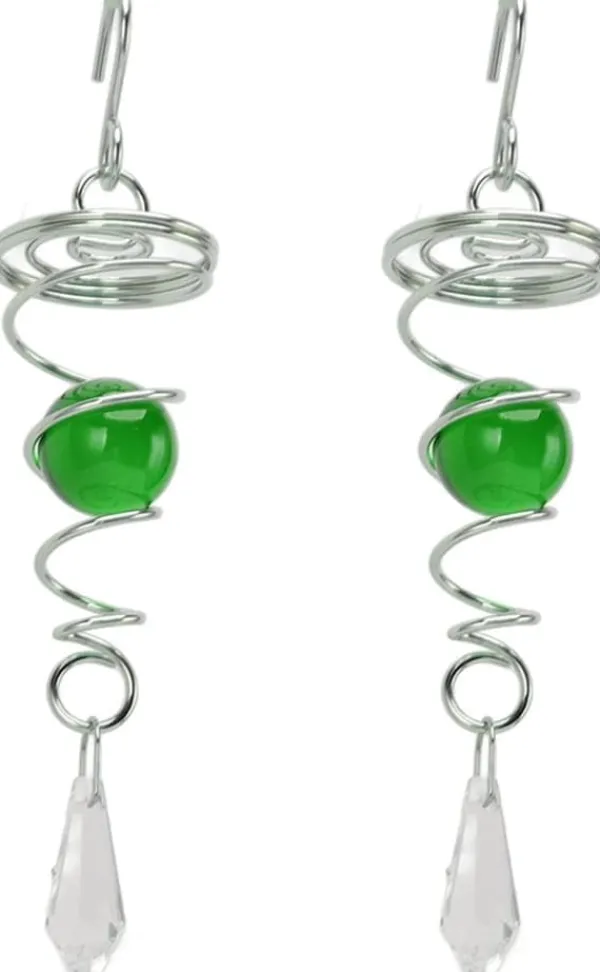 Hot 2-pack blickboll spiralsvans, vindvridningsstabilisator med hängande roterande krok dekorativ vindvridningssvans kristallkula glaskula roterande häng | CDON Vinddekoration