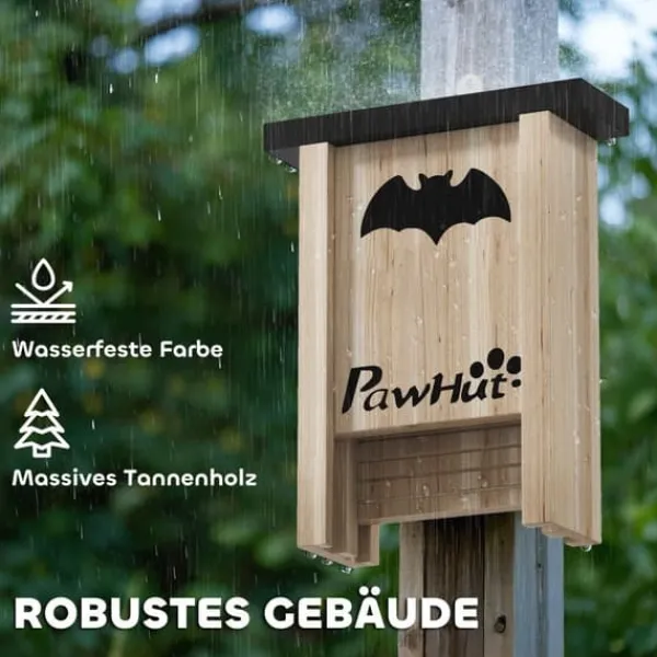 3-pack fladdermusbo, fladdermuslådor för trädgårdar, fruktträdgårdar, gårdar, enkel upphängning, 18 x 6 x 22,5 cm För Fåglar & Småvilt