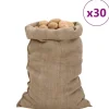 Hot 30-pack jutesäckar - Multifunktionella och hållbara | Storlek: 60x105 cm | Material: 100% jute Trädgårdskorgar