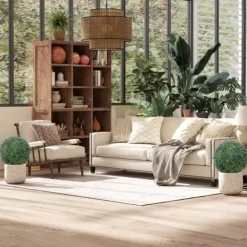 Best 2-pack konstgjord lavendel 60 cm UV-skydd med markspjut, för hem & trädgård Trädgårdsväxter