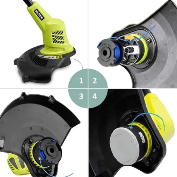 Hot 12-Pack trådspolar med 3 kåpor för Ryobi grästrimmer Trädgårdsmaskiner