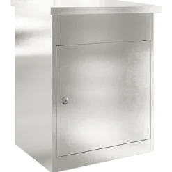 Best Paketbox med lagring Silver 47,5 x 38 x 59 cm Rostfritt stål Postlådor & Brevlådor