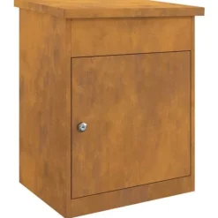 Hot Paketbox Rostig 44 x 35 x 59 cm cortenstål Postlådor & Brevlådor