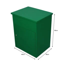 New Paketlåda Grön Låsbar Väggmonterad Säker Postlåda Utomhus Paket Smart Post Dropbox Väderbeständigt Galvaniserat Stål | 6 Nycklar | 580 x 460 x 360 mm | CDON Postlådor & Brevlådor